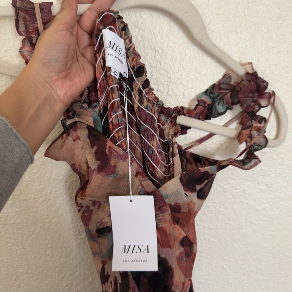 NWT Misa Avery Floral Sleeveless Dress In Flora Dream - Picture 7 of 11
